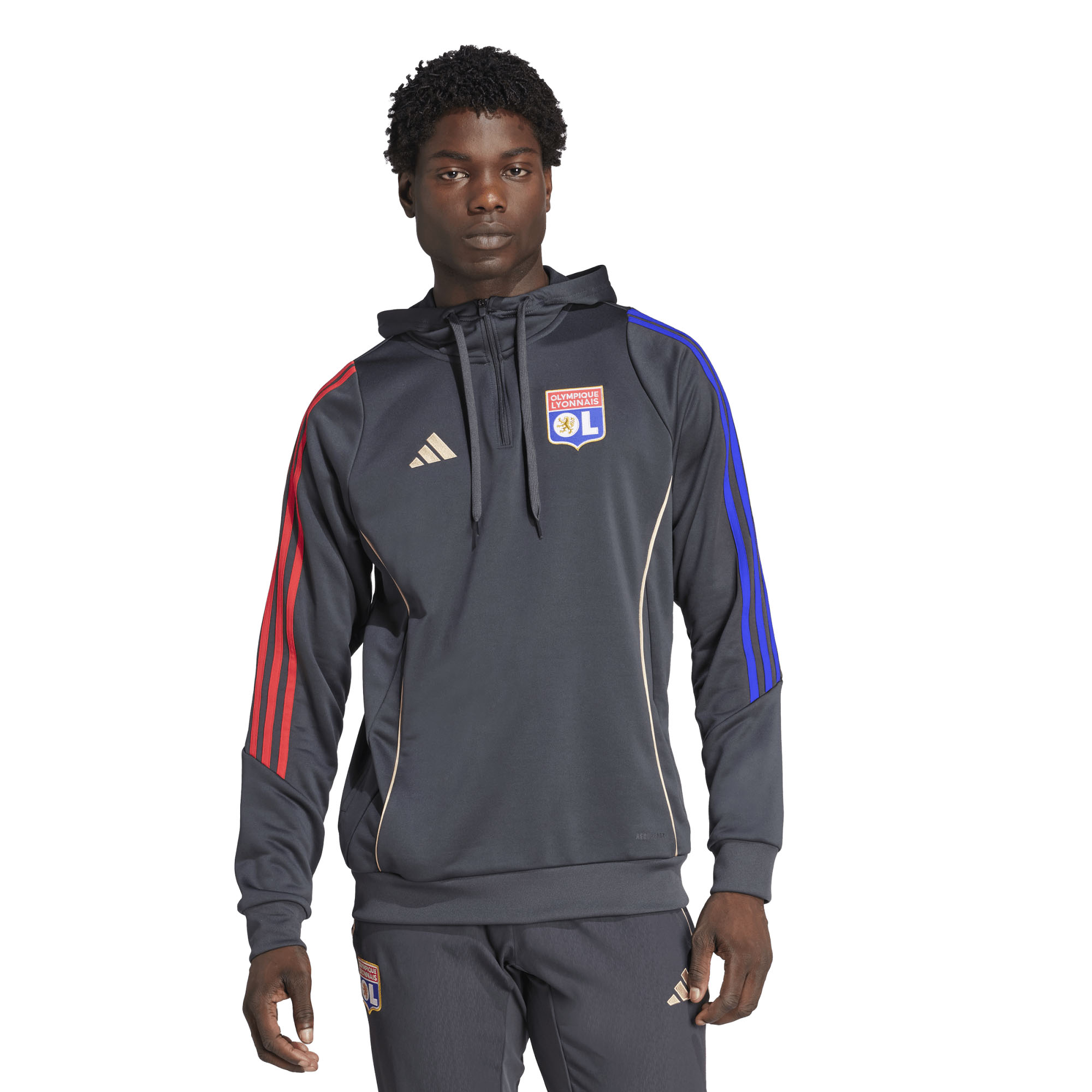 "Olympique Lyon adidas Trainings-Hoodie – Carbon" Image
