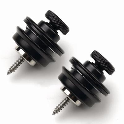 TEMU 2pcs Alloy Electric Guitar Straplocks, Non-slip Safety Strap Locks For Bass And Musical Instruments, Guitar Accessories Strap