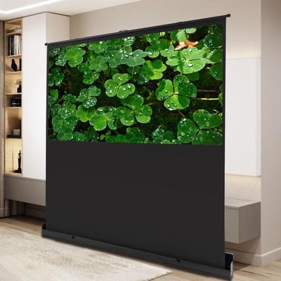 TEMU 70*40inch Pull-up Projection Screen, Portable Projection Screen, Floor Projection Screen, Black