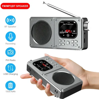 128GB Drahtlose Bluetooth Lautsprecher 87,5-108MHz FM Radio Outdoor Tragbare Radio MP3 Player Unterstützung Kopfhörer TF Karte video Uhr