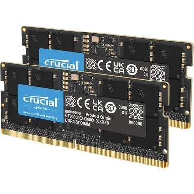 96GB DDR5 RAM, 5600MHz (or 5200MHz or 4800MHz) Laptop Memory Kit, SODIMM 262-Pin