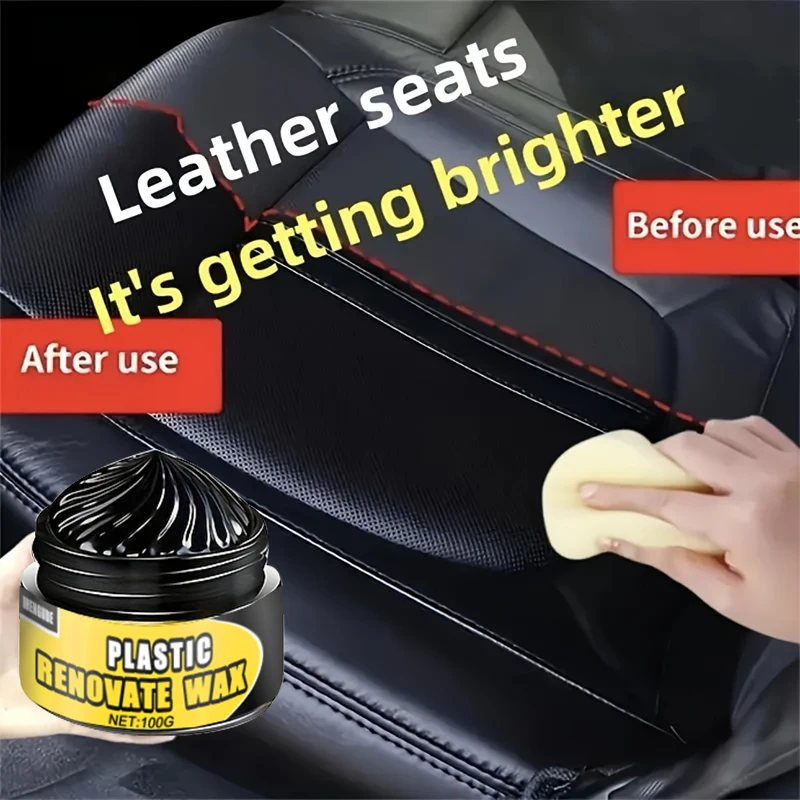 1 Stück 100 g Auto-Kunststoff-Reparatur- und Pflegecreme, Reifenpflege und Aufhellung, Gummistreifen, feuchtigkeitsspendend und pflegend, langlebig, 2–3 Jahre Glanzschutzbeschichtung, geeignet für Image