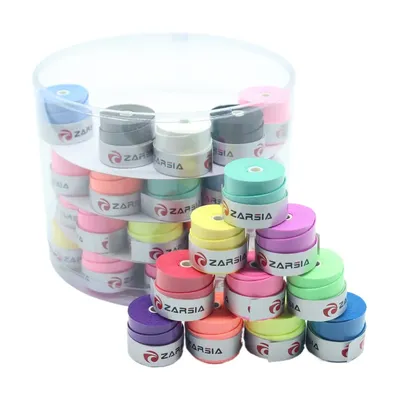 Shock Absorption Badminton Racket Sweatband Anti Slip 0.63mm Tennis Racket Grip Colorful Sticky