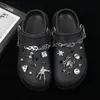 Vintage Punk Kette Ganze Set Charms für Crocs Luxus Qualität Schuh Charms Designer Allgleiches Clogs