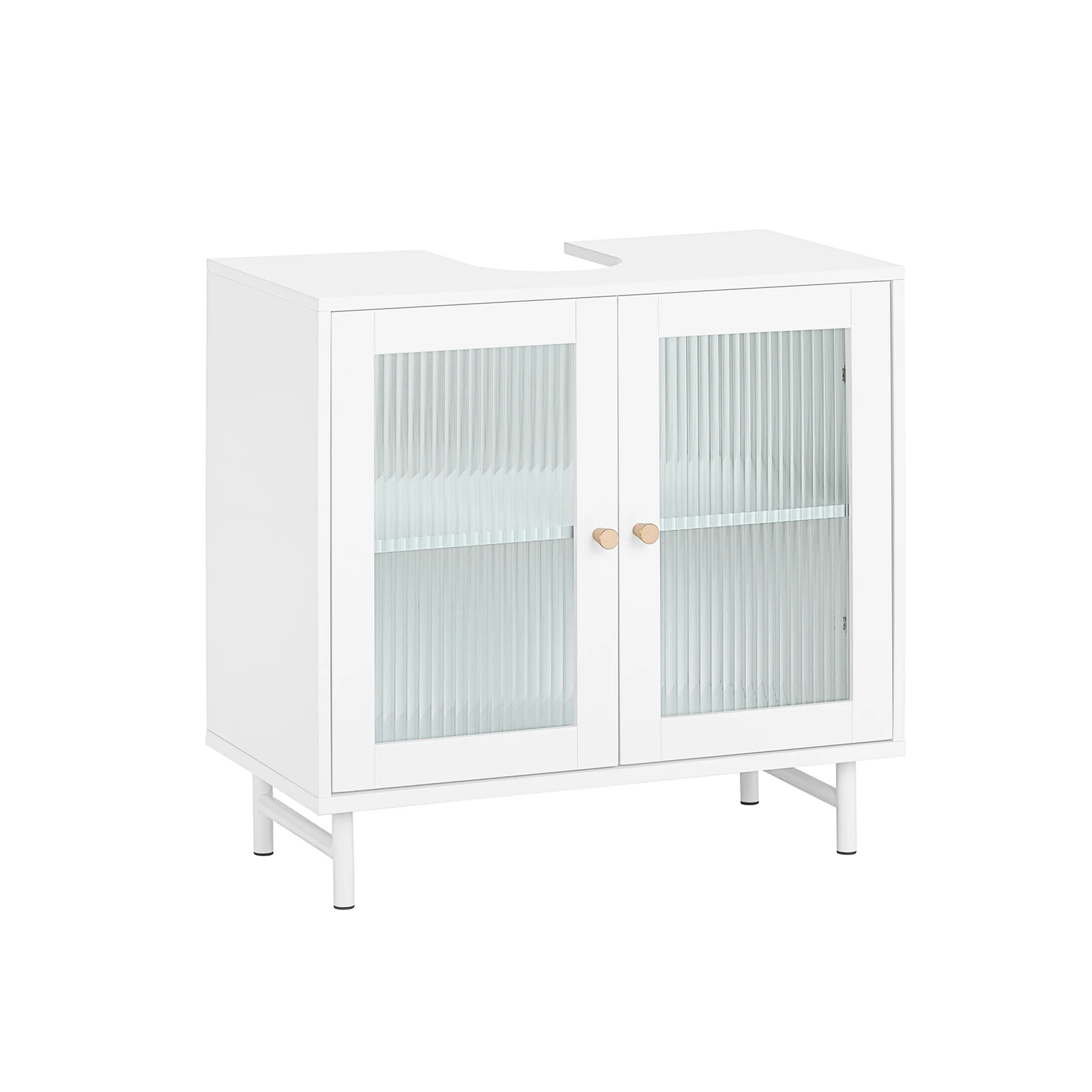 SoBuy BZR115-W Waschbeckenunterschrank Waschtischunterschrank Badschrank Badezimmerschrank Waschtisch Unterschrank