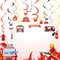 Set von Feuerwehrmann Party Dekorationen DIY Spirale Ornamente Swirl Dekorationen Feuer Thema Party Supplies Kinder Geburtstag Dekorationen