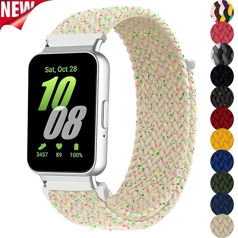 Bänder für Galaxy Fit 3, Armbandzubehör, Sport, Nylon, geflochten, verstellbar, Ersatz-Correa-Armband für Samsung Galaxy Fit3-Band Image