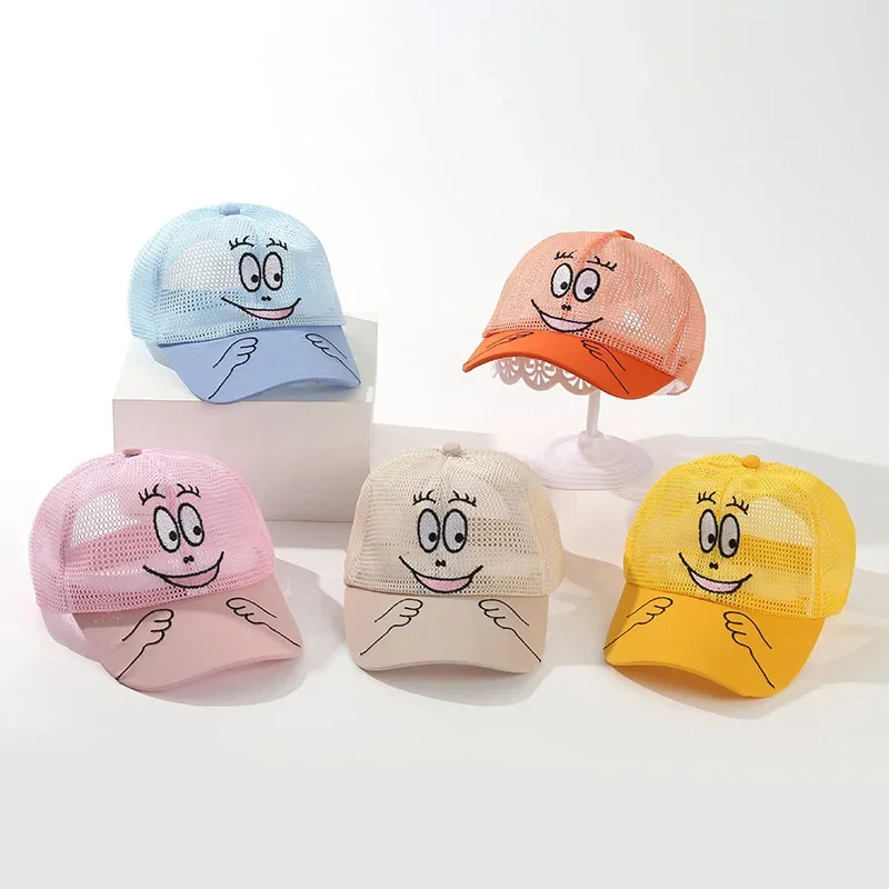 Lustige Cartoon Baby Baseball Kappe Sommer Hohl Atmungsaktive Mesh Kinder Sonnenhut Im Freien Sonnenschutz Kinder Kappen Image