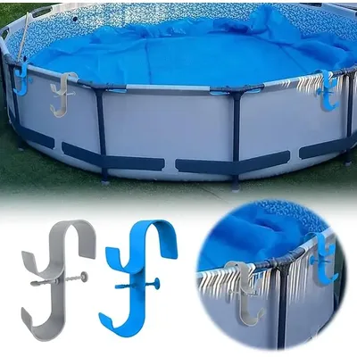 Poolside Pool Leaf Skimmer Net Holder Pool Accessories Above Ground Pool Pole Hanger Adjustable