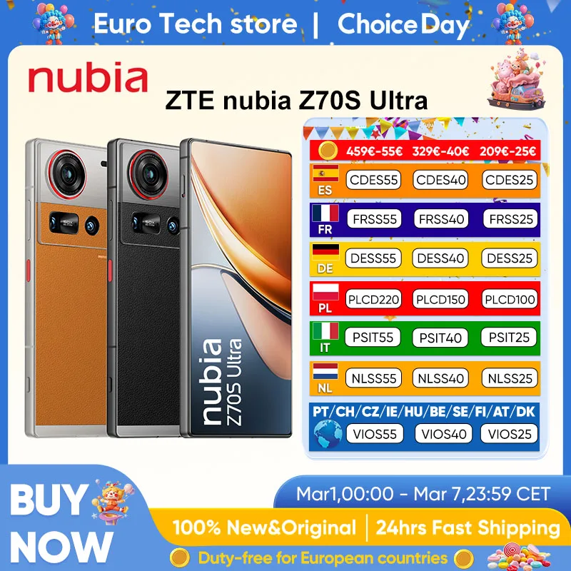 Nubia z70s ultra Photographer Edition 5G Smartphone Snapdragon 8 Elite 6,85" 1,5K HD Display 35mm Objektiv 6600mAh 80W Schnellladung Image