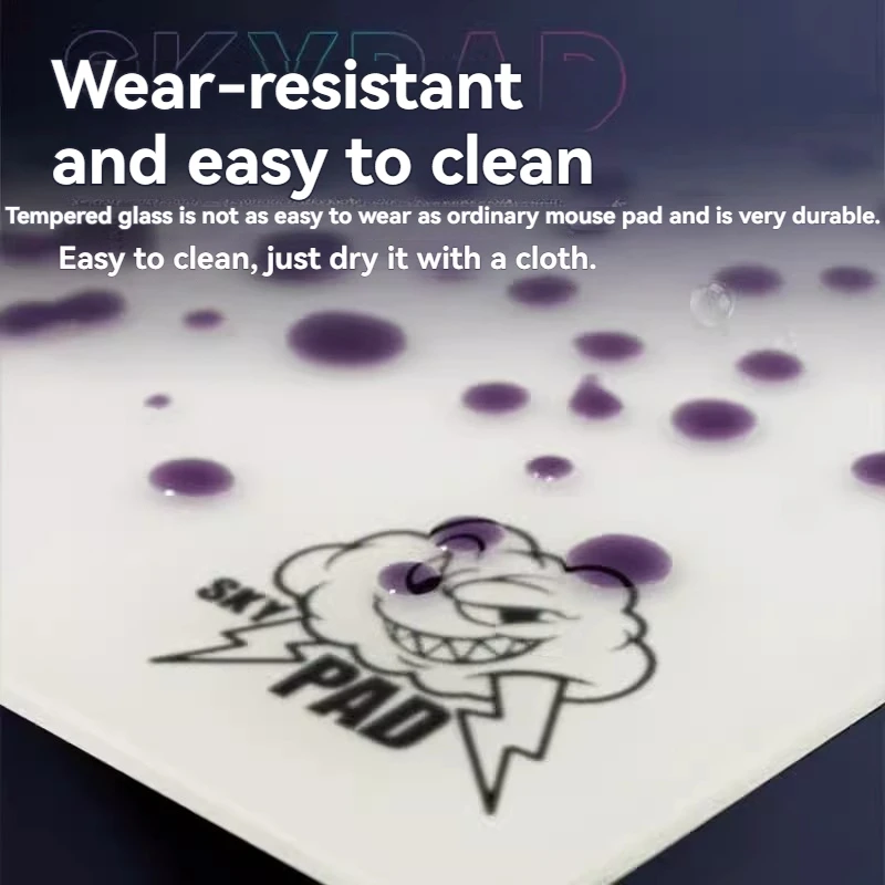 Skypad 3.0 Cloud Glass Gaming-Mauspad, Upgrade, beschichtetes FPS, glatte Oberfläche, individuelle Schreibtischunterlage, Gaming-Zubehör, Duplicate Edition Image