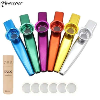 Miwayer Premium Metal Kazoo | 5 Replaceable Diaphragms & Portable Design | Studio-Grade Resonance w/ Elegant Gift Box Set