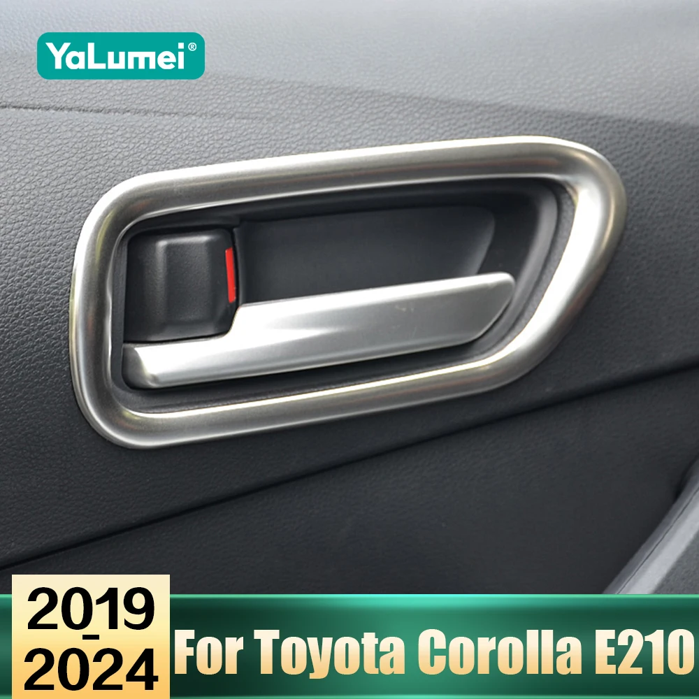 Für Toyota Corolla E210 2019 2020 2021 2022 2023 2024 Hybrid Edelstahl Auto Innen Tür Griff Panel Kreis Trim Abdeckung Aufkleber Image