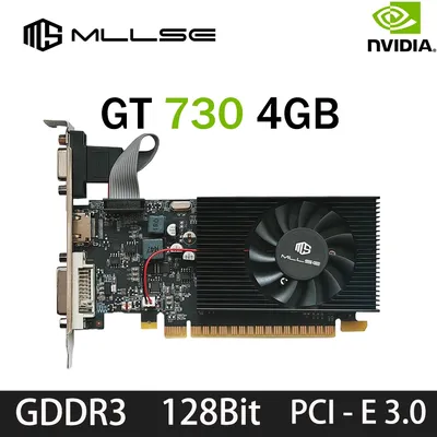 MLLSE GT 730 4GB Graphics Card GDDR3 128Bit DVI VGA PCI-E 3.0 Geforce GPU Gt 730 Gaming Video Card Placa De Video