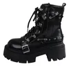 2024 neue frauen Niet Kette Design Kurze Stiefel Gothic Schuhe Street Fashion Dame Rock Stiefel Metall Dekor Punk Stil frauen Schuhe