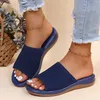 Mode Frauen Sommer Sandalen Schuhe Keil Sandalen Damen Weiche Slip Auf frauen Sandalen Elegante