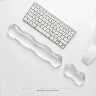 Keyboard Mouse Wrist Rest Pad Ergonomic Cool Silicone Wrist Support Pad Non-Slip Base Wrist Support Cushion for Gaming Office