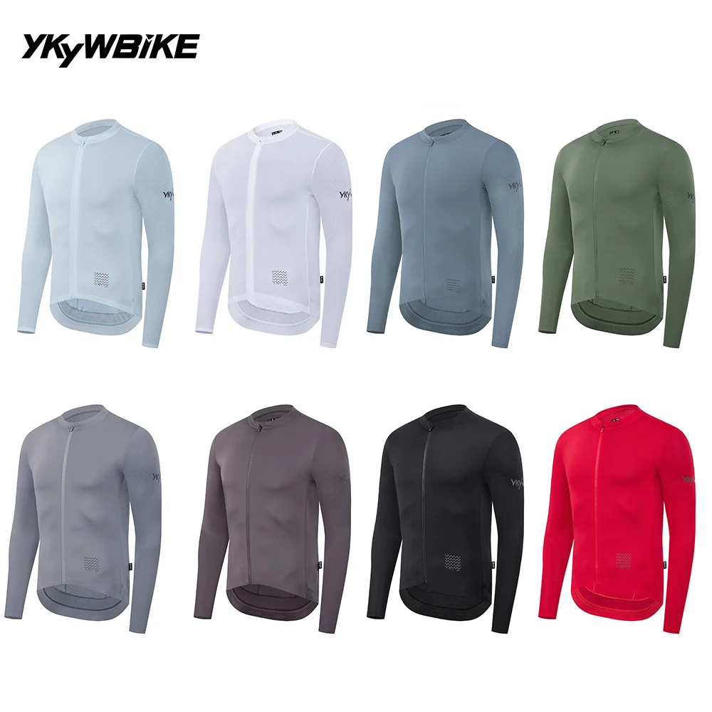 YKYW UPF 50+ Pro Team Thin Cycling Jersey Long Sleeve Men