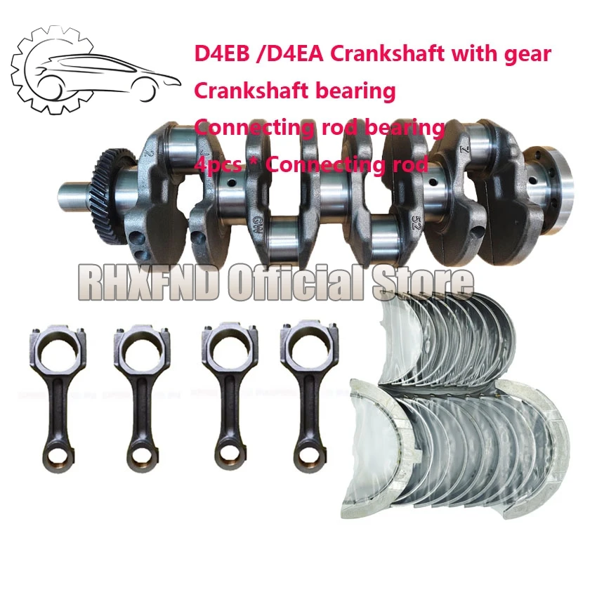 Albero motore D4EB D4EA con albero motore a ingranaggi Con Rod cuscinetto per Kia Cerato Carens II per Hyundai Santa Fe Tucson Sonata 2.0 2.2