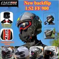 Casco moto LS2 ff900 Valiant II Caschi molle posteriori a 180 gradi ls2 ff900 casco integrale a doppio specchio casco moto