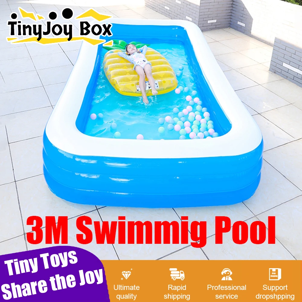 Grande piscine gonflable de 2/3M, grandes piscines à cadre amovible pour la famille et les enfants, Desmomtables Alberca au-dessus du sol