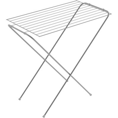 Wäscheständer BISCHOF COLOMBO "GAZZELLA", silber (silberfarben), B:94cm H:87cm T:51cm, Stahl, Wäscheständer, Ausziehbarer Wäscheständer, 10 m Trockenlänge, pulverlackierter Stahl, platzsparend klappbar Image
