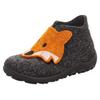 Hausschuh SUPERFIT "HAPPY OCTI WMS: Mittel", Kinder, Gr. 22, grau (grau, orange), Filz, casual, Schuhe, Babyschuh mit Klettverschluss, Größenschablone zum Download