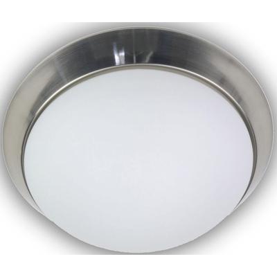 NIERMANN Deckenleuchte "Opal matt, Dekorring Nickel matt", grau (nickel matt), Ø 30cm, Lampen Image