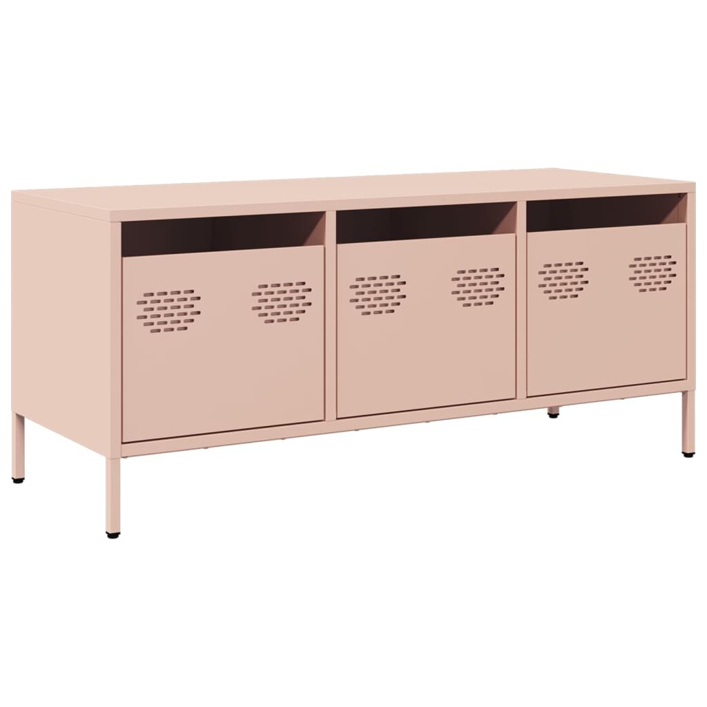 vidaXL TV-Schrank Rosa 101,5x39x43,5 cm Kaltgewalzter Stahl Image