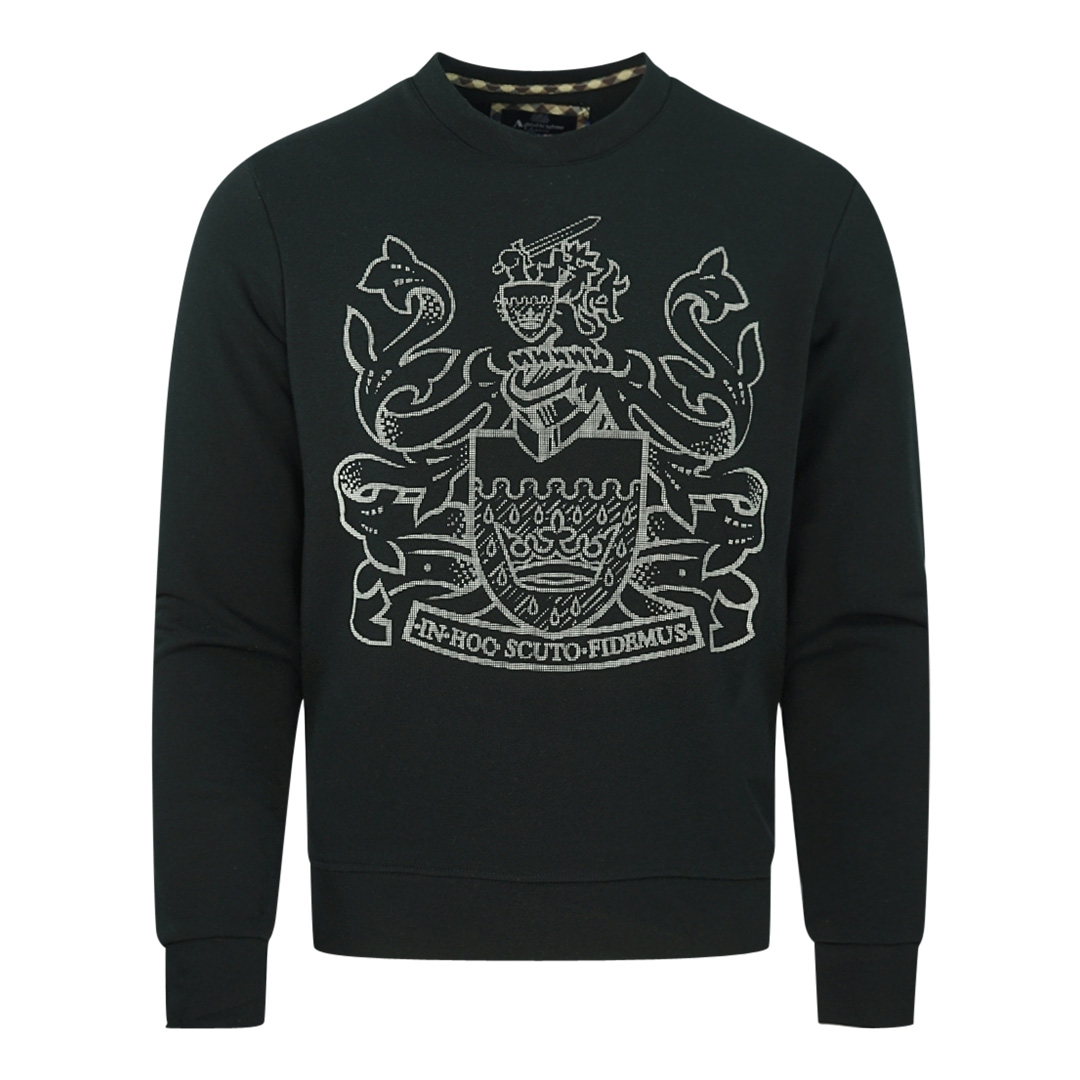 Aquascutum Großer Aldis Logo Schwarzer Sweatshirt Image