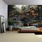 Maisons de montagne rurales, paysages de cascades, tapisseries suspendues, art mural, tapisseries à grande échelle, décoration murale, arrière-plans de photos, rideaux, ameublement de la maison,