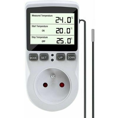 KZQ - Thermostat-Steckdose, Temperaturregler, Heiz-Kühl-Thermostat, digitaler Thermostatregler mit Image