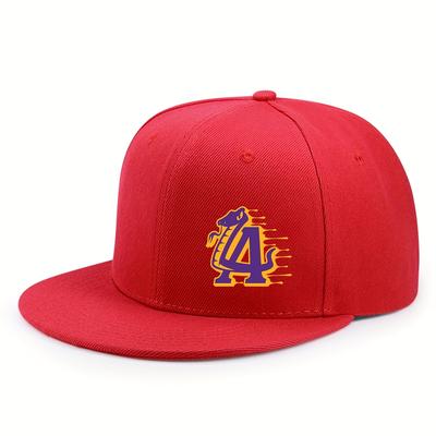 "TEMU [everyday ] Black & Purple Adjustable Baseball Cap With "la" Design - Breathable, Urban Street Hat For , Outdoor Headwear | Lettering | Polyester Fiber Cap" Image