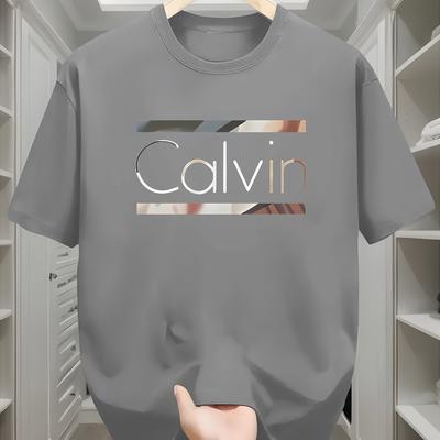 TEMU Men's Graphic T-shirt - White Casual Summer Tee With Print, Round Neck, Short Sleeve, Lightweight & Breathable For Outdoor Activities, Casual Summer Wear | Print Tee | Image
