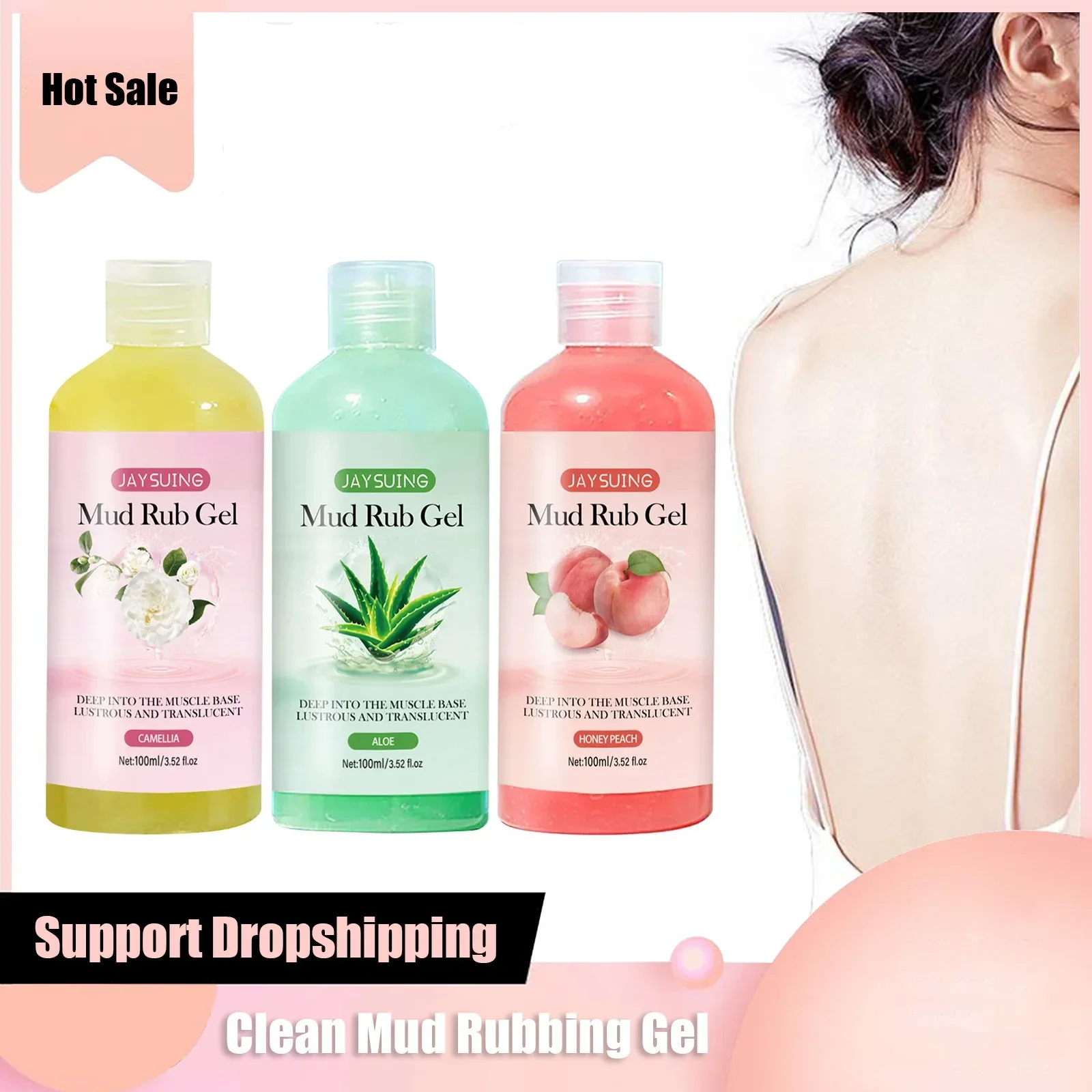 Schlamm Reiben Gel Reinigung Peeling Entfernen Körper Me-lanin Abgestorbene Haut Öl Kontrolle Feuchtigkeitsspendende Peeling Frauen Peeling Image