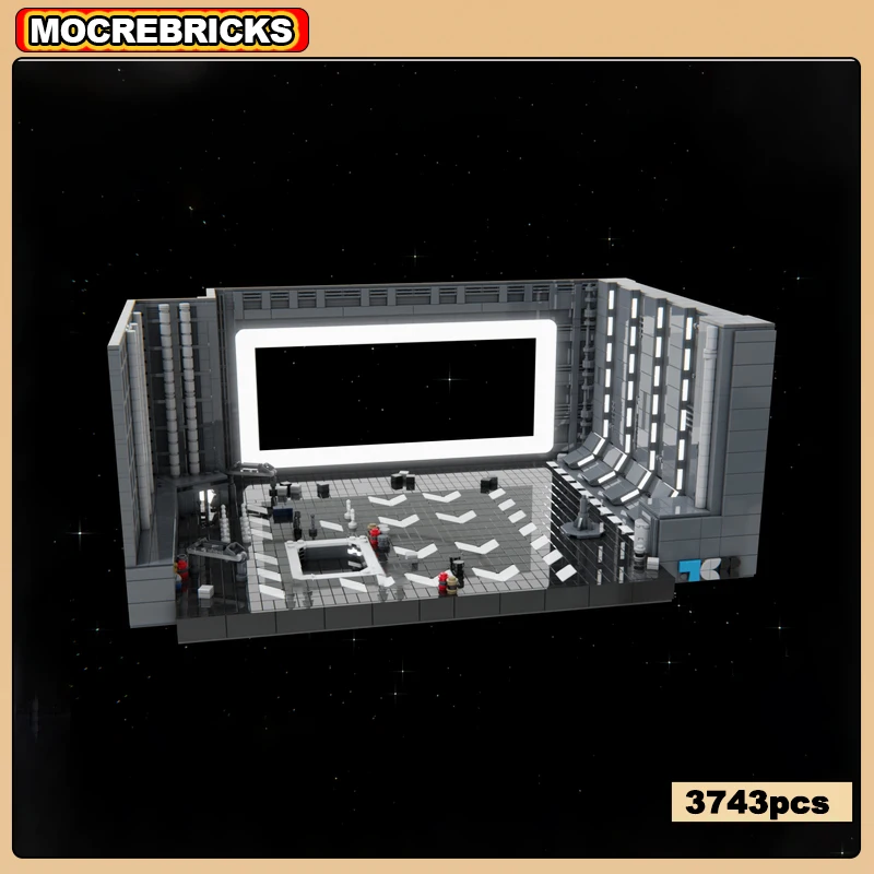 Star Movie Scene Modul MOC-56505 Hangar Docking Bay 327 Baustein Montagemodell Parkschürze Display Kits Ziegelspielzeug Image