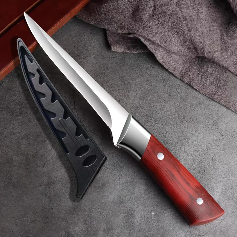 Professionelles Knochenentfernungsmesser mit Messerhülse, tragbarem Schwein- und Schafmesser, Hautschälmesser und Fleischschneidemesser Image