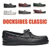 Sebago homme Männer Echt leder Fahr schuhe, Docks ides klassischen Boots schuh, Brand Design Flats Slipper für Männer ab291