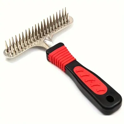 1pcs Dog Comb,Deshedding And Dematting Undercoat Rake Knot Out For Dogs,Pet Supplies,Pets Comb