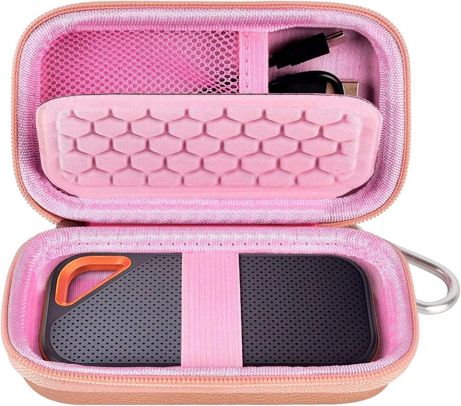 (NUR HÜLLE)Hartschale kompatibel mit SanDisk Extreme PRO/für SanDisk 500 GB 1 TB 2 TB 4 TB tragbare externe SSD. Tragen von Reisen Ho Image