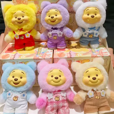 Original Disney Winnie The Pooh Candy Series Blind Box Cute Vinyl Face Pendant Pupu Bear Fashion Trend Doll Kids Gift Toy