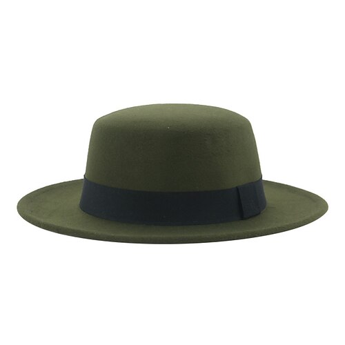 Retro-Eltern-Kind-Hut im britischen Stil, schwarzer flacher Hut, Wollhut für Männer und Frauen, Leistung, Gentleman-Hut, Filzhut, Kinder-Leistung Image