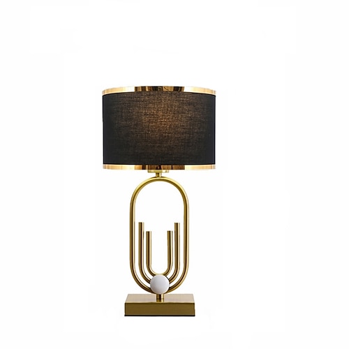 Moderne LED-Tischlampe in warmweiß, für Wohnzimmer, Schlafzimmer, Büro, Nachttisch und Bücherregal. Image