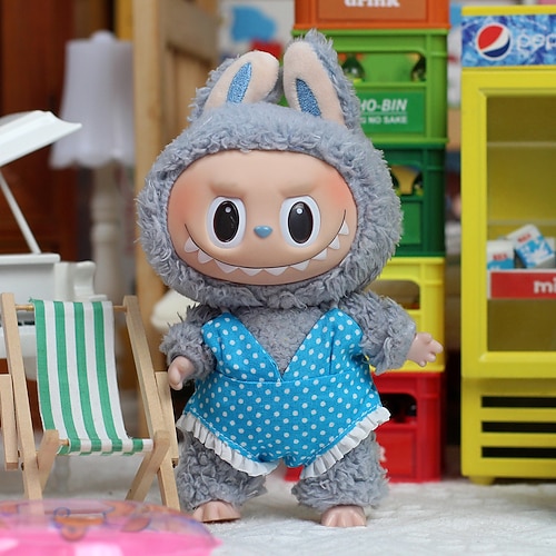 Kleidungsset Für Labubu Mode Kleidung Zubehör Outfit geeignet für 6,69 Zoll (17cm) Puppe Weiche Baumwollkleidung Ersatz keine Puppe NUR Kleidung Weihnachtsgeschenk