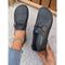 Damen Flache Schuhe Barfußschuhe Weiche Schuhe Schuhe mit weiter Passform Täglich Reise Muttertag Blumen Knopf Flacher Absatz Runde Zehe Lässig Komfort Minimalismus Kunstleder Loafer Wein