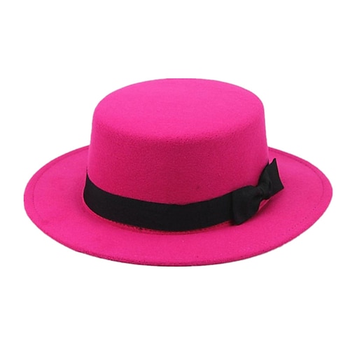 Retro-Eltern-Kind-Hut im britischen Stil, schwarzer flacher Hut, Wollhut für Männer und Frauen, Leistung, Gentleman-Hut, Filzhut, Kinder-Leistung Image