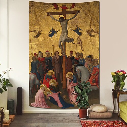 Mittelalterlicher Wandteppich hängender Wandteppich große Wandteppich Mural Dekor Fotohintergrund Decke Vorhang Wohnraum Schlafzimmer Dekoration Image
