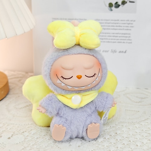 Kleidungsset für 17cm Puppen ForLabubu Modekleidung Zubehör Outfit geeignet für 6,69 Zoll (17cm) Puppe weiche Baumwollkleidung Ersatz keine Puppe NUR Kleidung
