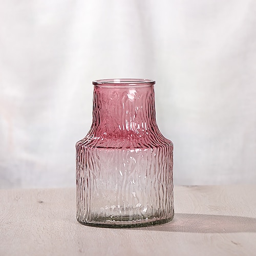 nordische Glasvase für Wohndekoration, klare hydroponische Blumenvase für den Tisch, minimalistische Wohnzimmerdekoration für frische oder getrocknete Blumen Image