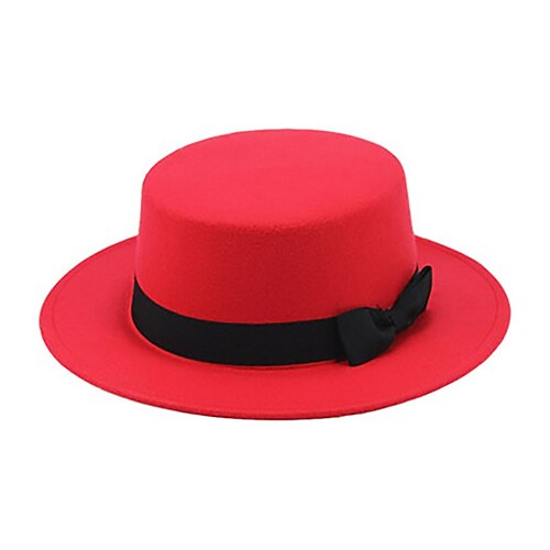 Retro-Eltern-Kind-Hut im britischen Stil, schwarzer flacher Hut, Wollhut für Männer und Frauen, Leistung, Gentleman-Hut, Filzhut, Kinder-Leistung Image